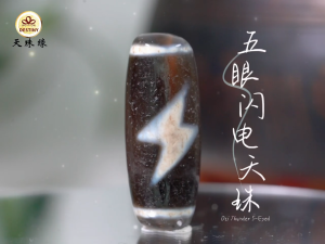 五眼闪电天珠 5 EYED THUNDER DZI 财运之珠 西藏老天珠 ANTIQUE DZI WEALTH DZI 手链/项链 Bracelet/Necklace DZI DESTINY 天珠缘