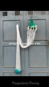 Jaring Ikan Siap Pakai 3/4 in, Senar 012mm, Tinggi 18m, Panjang 25m