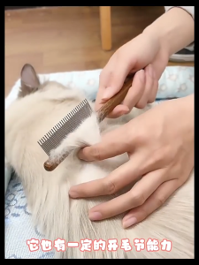 WaggyWaggy Wooden Pet Hair Comb Cat Dog Remover Grooming Brush Flea Sikat Bulu Kucing Berus Sisir Kutu 猫梳子 G0025