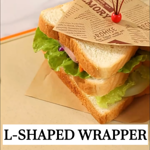 EC 100Pcs HELLO Burger Sandwich Food Wrapper Deluxe Grease-Proof Wrap Oil Paper Greaseproof Paper