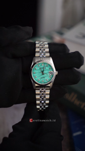 Jam Tangan Wanita Bonia Elegance B10550-3387 Blue Printed Dial Silver Stainless Steel Band