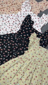 Jimmedy.id - 47 Dress Motif Bunga Anyelir Anak Perempuan Usia 3-7 Tahun