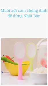 Muôi xới cơm chống dính (đế đứng) nội địa Nhật Bản