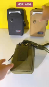 Túi đeo chéo đeo ngang hong có 3 ngăn đựng điện thoại - A169