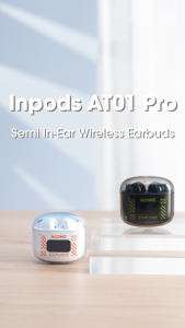 Acome TWS Headset Earphone Bluetooth 5.4 Support Gaming Mode IPX4 Waterproof 4 Gram Ultra Light Inpods AT01 PRO Original - Garansi Resmi 1 Tahun