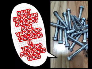 BAUT DUDUKAN KNALPOT 10x65 Gantung Pangkon Knalpot ADV Vario ESP 125/150/160 TECHNO PCX 125/150/160 HARGA 1 PCS