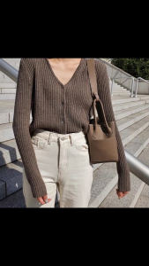 TAS SELEMPANG KULIT WANITA - SIMPLE CAMPUS STYLE - USA SCHOOL DAY