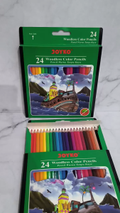 Joyko - Pensil Warna PANJANG CP 103 / PENSIL WARNA PENDEK CP 107 [ 1 Pack isi 12 Warna ] Colour Pencil Color Pensil Mewarnai Alat Mewarnai Pensil Joyko - Gambar Kemasan Acak