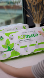 Giấy vệ sinh cao cấp Ecotissue có lõi/không lõi không bụi vụn không chất tẩy trắng