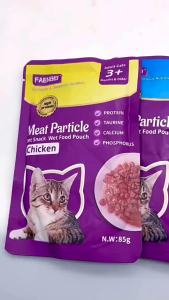 FAENBEI Wet Cat Food 85g Cat Wet Food Meat Pouch Improve Immunity Cat Snack Protect Eyes Cat Treats