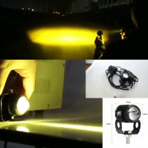 (2 Lampu+akelar)Lampu Led D2 Laser Kipas Premium Dc 12 Volt -80Volt  40 Watt Jauh 20 + Dekat 20 Putih Kuning Almunium