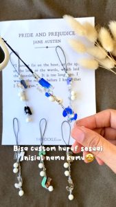 Custom Gantungan Hape Inisial Aesthetic - Gantungan Hape Custom Huruf Lagi Viral