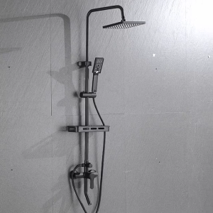 304 stainless Steel Classic Shower Set 3 in 1 bath Family full Copper Hotel Booster shower with storage rack