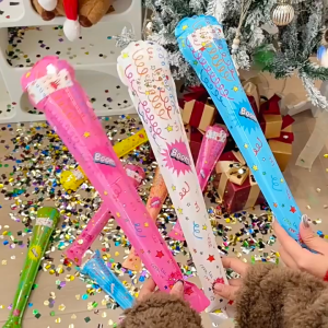 Party Popper 35 cm / Confetti Party Popper Ulang Tahun Auto Otomatis Isi Angin