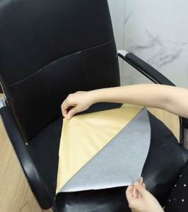 (SG Seller) ★ DIY Leather Repair Self Adhesive Patch ★ Touch Up Tape Sticker Roll Fix Faux Car Seat Sofa Office Chair Stool Motorcycle Sticky Black Brown Off-White Grey Beige