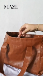 MAZE Tote Reiya Handbag Simple Textured Comfort Sling Shoulder Hand Carry Bag Business Work Casual Woman Beg