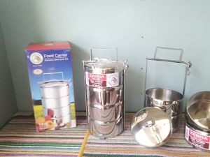 Rantang Stainless Steel 14cm X 4 / 16cm X 4 / ZEBRA Thailand / Stainless Steel