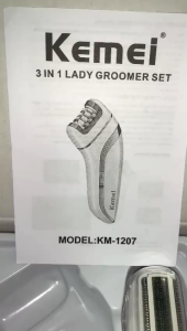 READY SHAVER KHUSUS WANITA KEMEI KM-1207 3in1 Portable Multi-Function Lady Electric Shaver