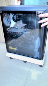 Homepeas® CPU Stand With Wheels Computer Host Stand Cases Host Bracket Cooling Ventilation Removable