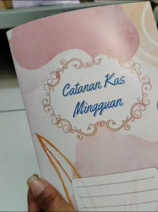 Buku Catatan Kas Mingguan Cantik & Murah | A5 | -Siap Kirim