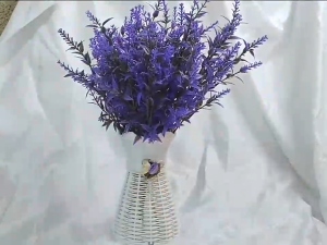 【Fast Delivery】5PCS-Simulate artificial green plants flowers plastic lavender flowers family wedding outdoor balcony