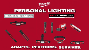 MILWAUKEE 550 LUMENS LED FOLDING FLOOD LIGHT WITH USB RECHARGEABLE