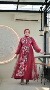 YESAYA Gamis Pesta Mewah Tille Valentino Garden 26524