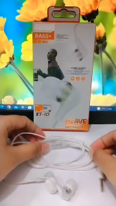 Handsfree Transparan + MIC XT-10 Stereo Earphone Headset in-Ear Extra Bass