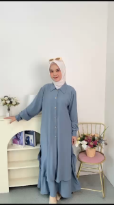PAKAIAN MUSLIM PEREMPUAN SET ROK TERBARU KRINGCEL BAJU MUSLIM WANITA SET KEKINIAN