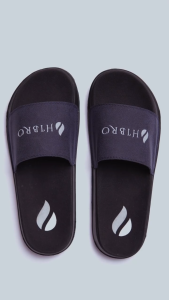 Hibro Achromatic - Sandal Slide Soft Suede Casual Slop Pria Wanita - Navy Black