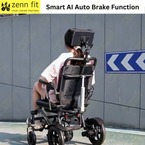 Remote Wheel Chair 6AH Electric Auto Motor Wheelchair Kerusi Roda Elektrik Ringan Travel Orang Tua