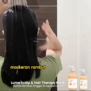 Lume Sclap Hair Therapy Mask Non Paraben Conditioner Non Silikon Anti Rontok Rambut Bercabang Ketombe Kering Lumecolors Original Halal BPOM
