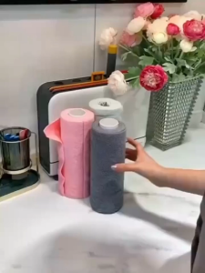 60pcs/3Roll 25cm×25cm Kitchen Rag/Removable Dishcloth/Microfiber Cloth/Dish Cloth/Kitchen Rag Towel/Reusable Absorbent Non-Stick Oil Dish Rags Replacement Napkins Tableware Cleaning Wipe Kitchen Cleaning Dishcloth