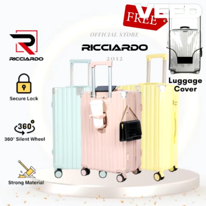 B09A Cup Holder & USB Charger Luggage 20/24/28 Inch TrolleyBagasi Luggage行李箱