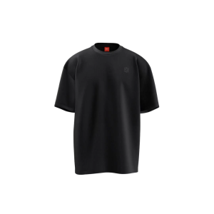 Classic Oversize T-Shirt Jet Black Kaos Premium  Embossed Monogram Logo Limited Editon