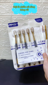 Set 6 Bàn Chải Đánh Răng Lông Mềm Chải Siêu Êm Làm Sạch Sâu Đánh Sạch Mảng Bám