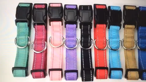 PC-1185 ปลอกคอไนล่อนสัตว์เลี้ยง สุนัข หมา แมว สะท้อนแสง มองเห็นได้ชัด - ปรับขนาดได้ เพื่อความปลอดภัยในเวลากลางคืน ราคาถูก พร้อมส่ง🦮