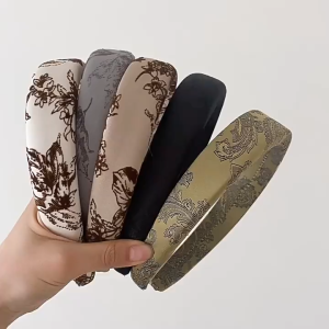 Bando Busa Tebal Korea Motif Bunga Bandana Import Korea Headband Premium