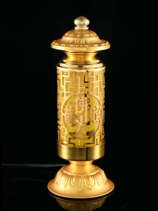 【檀香楼】【LED 插电 | 21.5cm 七彩 宫灯 (一对)】LED plug-in | Colorful Palace Lamp (1 Pair) LED Buddha Lamp 观音灯 蓮花燈 祖先灯 供佛灯 神桌灯 拜神灯合金供灯