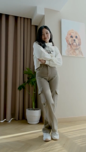 Celana Cargo Jeans Wanita Highwaist // Cargo Jeans Viral Panjang