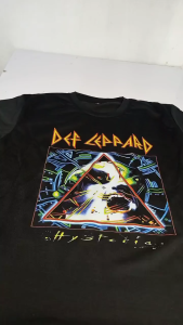 T-Shirt Kaos Musik Band DEF LEPARD Bahan 24s