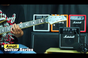 Ampli Gitar 5 Inch 2 Input Bonus Kabel Jack Senar Gitar Ada Efek Distorsi dan Input Aux