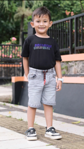 Celana Jeans Anak Pendek Snow Bahan Stretch 1-12 tahun