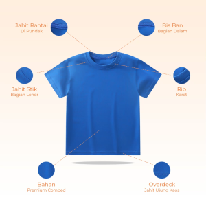 Baju Kaos Anak Unisex dengan Karakter Kartun