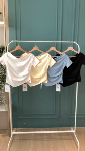 BL20895 Wide Shoulder Three Looks Drapery Top