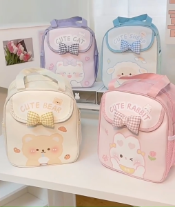 Kawaii Insulated Lunch Bag Large Thick Aluminum Foil Food Bag Student Cooler Cute Tote Bag School Work Outdoor Picnic