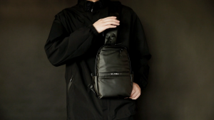 Techdoo Tas Selempang Pria Laki Laki PU Leather Casual Slingbag Cowok Keren Tas Bahu Waterproof TS738