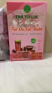 Trà đỏ sắc xuân Bảo Khang gồm astiso gạo lứt kỳ tử táo đỏ hoa hồng giúp đẹp da thanh lọc cơ thể giảm cân ngủ ngon TN