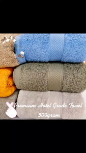 𝐔𝐭𝐡𝐨𝐩𝐢𝐚 𝐇𝐨𝐭𝐞𝐥 Bath Towel 100% Cotton Big Towel 27X54 inches 500-gsm Set Bath Towel Cotton Besar Kain Tuala Mandi Dewasa Serap Air