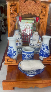 GIÁ SỐC NGUYÊM COMBO THẦN TÀI THỔ ĐỊA GỖ XOAN ĐÀO chỉ việc đặt vô nhà gia chủ (TẶNG CÁT)